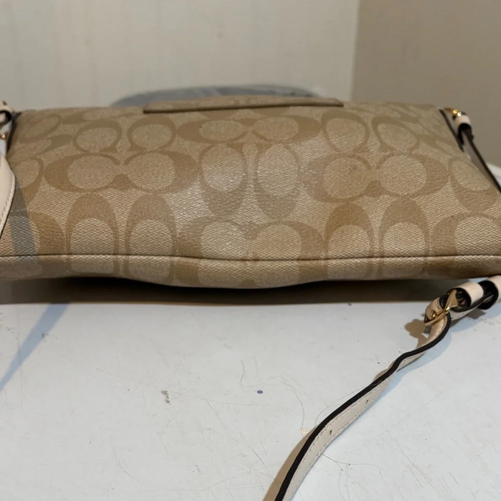 Coach Tan Signature Crossbody Bag - Picture 7 of 12